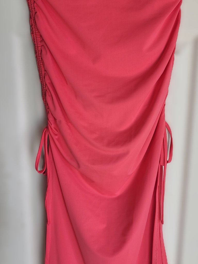 Nwot Saved By The Dress Red Coral Midi Skirt And Crop Top Two Piece Matching Set — image 3 of 7